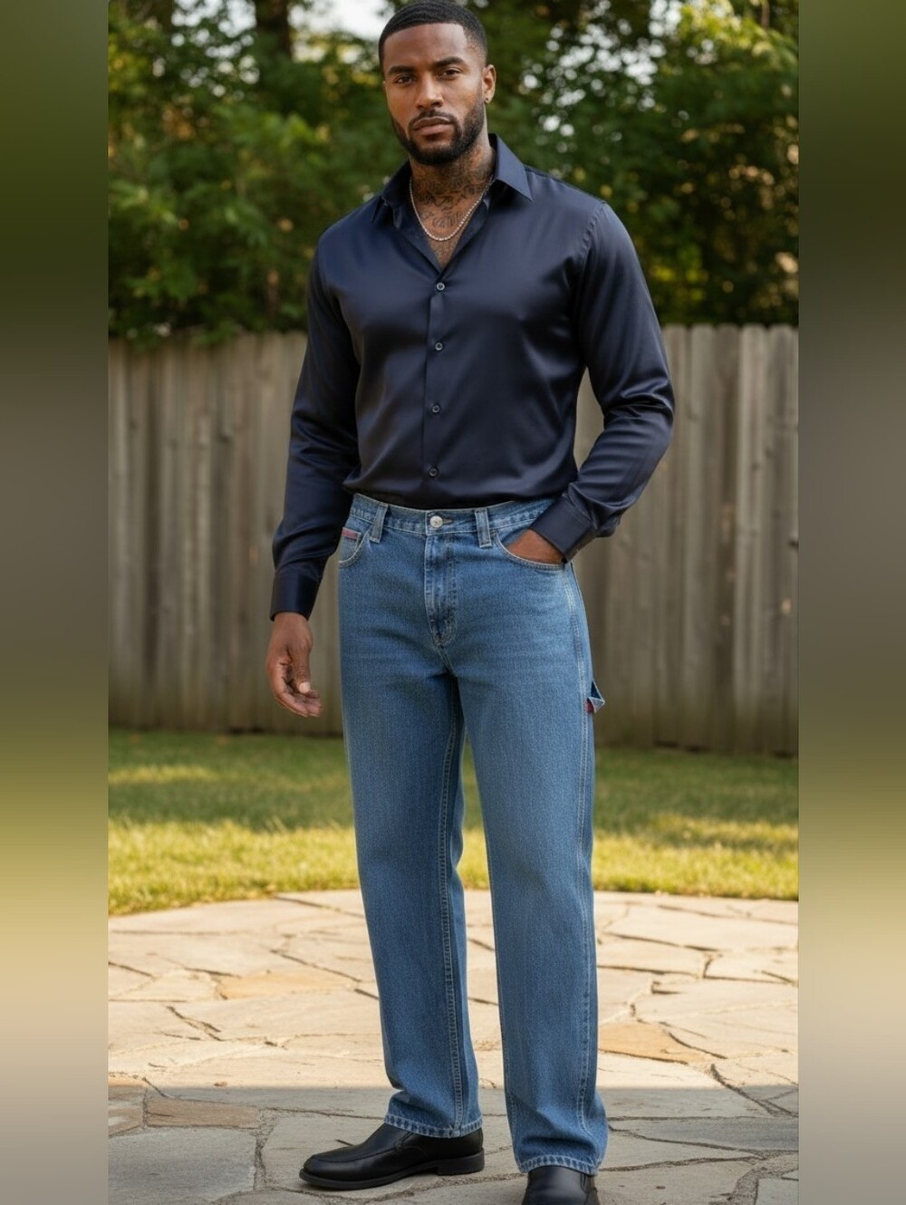 US Polo Assn Men's Relaxed Fit Blue Denim Jeans 100% Cotton Size 38x32 Classic